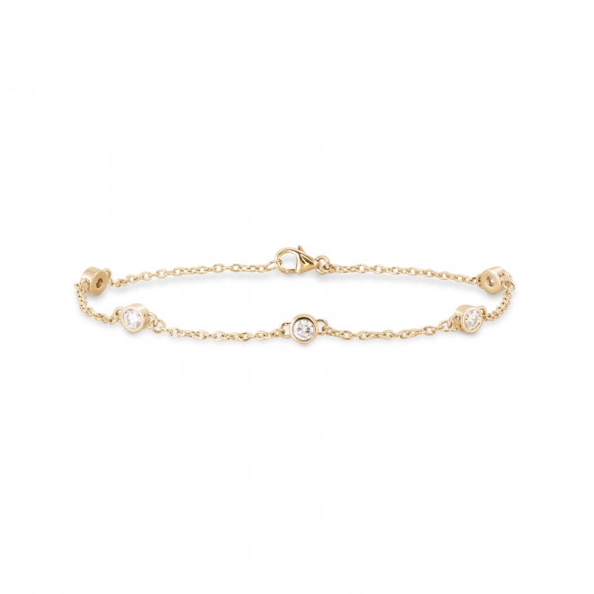 3mm Bezel Setting Chain Bracelet 3mm Bezel Setting Chain Bracelet