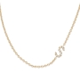 S Diamonds Letter Shape Chain Necklace