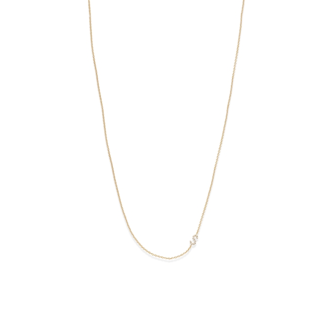 S Diamonds Letter Shape Chain Necklace