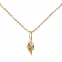 Solid Gold Pointing Hand Necklace