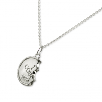 Gold Coin Bit Shape Necklace