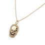 Gold Skull with Diamonds Necklace