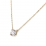 Solitaire 3.5mm Round Diamond with Chain Necklace