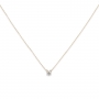 Solitaire 3.5mm Round Diamond with Chain Necklace