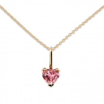 Solitaire 5mm Heart Diamond Pendant