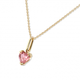 Solitaire 5mm Heart Diamond Pendant