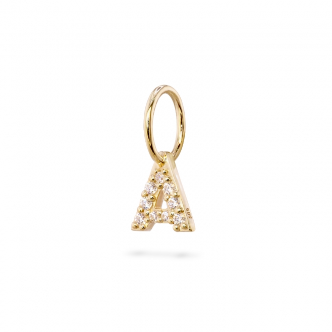 A Letter Pendant with Diamonds