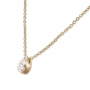 Solitaire Invisible Pear Shape Diamond Necklace