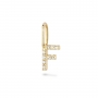 F Letter Long Bail Pendant with Diamonds