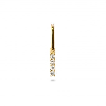 I Letter Long Bail Pendant with Diamonds