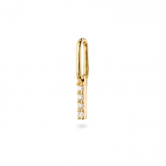 I Letter Long Bail Pendant with Diamonds