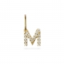 M Letter Long Bail Pendant with Diamonds