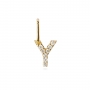 Y Letter Long Bail Pendant with Diamonds