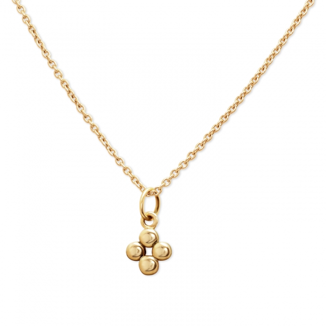 Gold Square 4 Balls Necklace