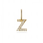 Z Letter Long Bail Pendant with Diamonds