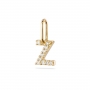 Z Letter Long Bail Pendant with Diamonds
