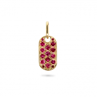 Diamonds Gold Tag Pendant