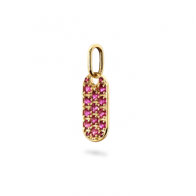 Diamonds Gold Tag Pendant