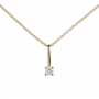 2mm Solitaire Gemstone Necklace with Long Bail