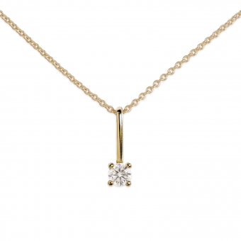 2.3mm Solitaire Gemstone with Long Bail Necklace