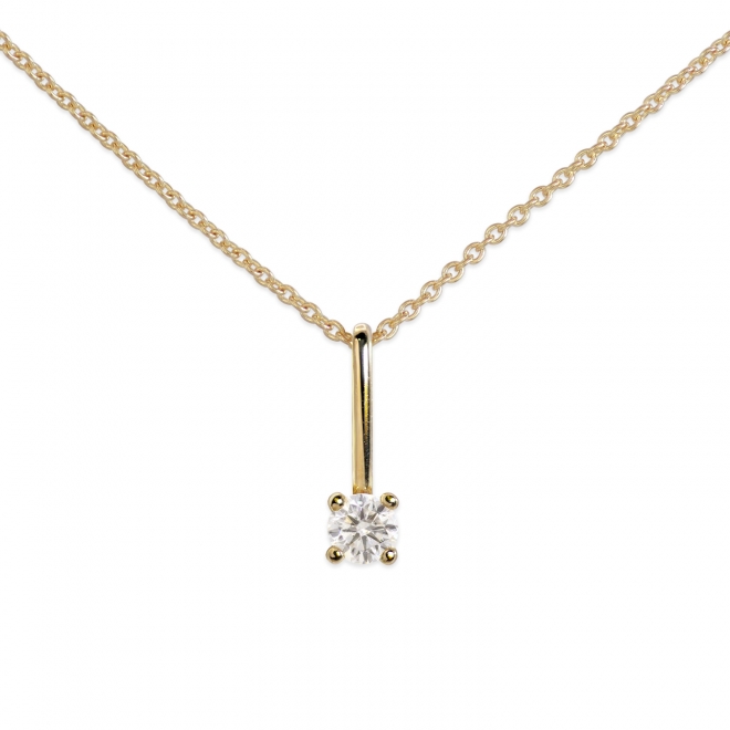 2.3mm Solitaire Gemstone with Long Bail Necklace