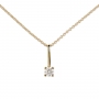 2.3mm Solitaire Gemstone with Long Bail Necklace
