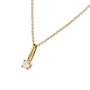 2.3mm Solitaire Gemstone with Long Bail Necklace