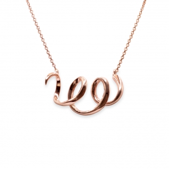 Solid Gold Spiral Necklace
