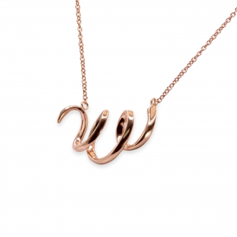 Solid Gold Spiral Necklace