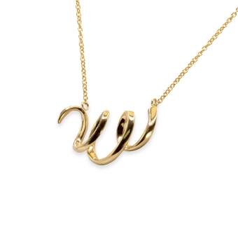 Solid Gold Spiral Necklace