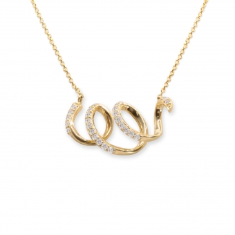Perfect Spiral with Diamonds Necklace