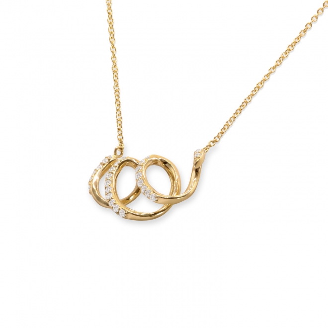 Perfect Spiral with Diamonds Necklace