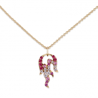 Sapphire Flame Necklace