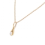 Golden Drop Necklace with Solitaire Gemstone