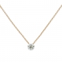 Solitaire Invisible 3mm Gem Necklace