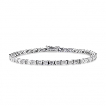 0.15ct Emerald Shape Diamonds Tennis Bracelet