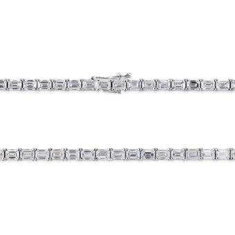 0.15ct Emerald Shape Diamonds Tennis Bracelet