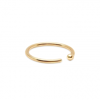 Gold Nose Ring with 1.3mm Ball