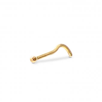 Gold 1.3mm Ball Nose Stud
