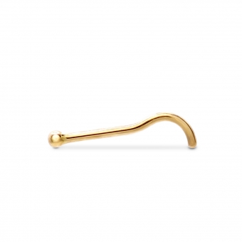 Gold 1.3mm Ball Nose Stud