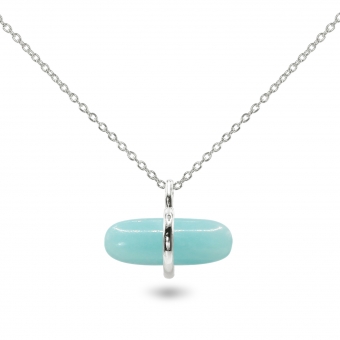 Aurum Amazonite Pillgem Necklace