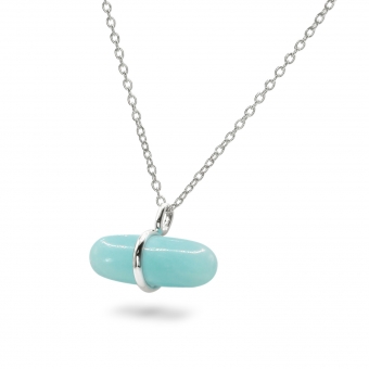 Aurum Amazonite Pillgem Necklace