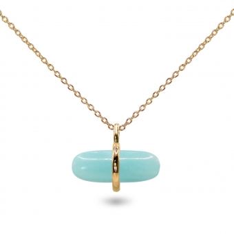 Aurum Amazonite Pillgem Necklace