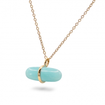 Aurum Amazonite Pillgem Necklace