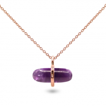 Aurum Amethyst Pillgem Necklace