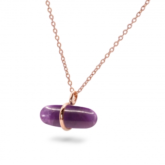 Aurum Amethyst Pillgem Necklace