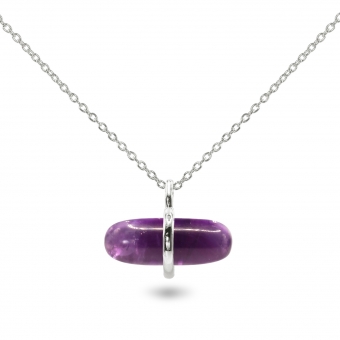 Aurum Amethyst Pillgem Necklace