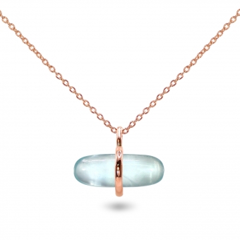 Aurum Aquamarine Pillgem Necklace