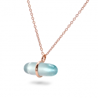 Aurum Aquamarine Pillgem Necklace