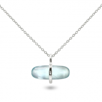 Aurum Aquamarine Pillgem Necklace